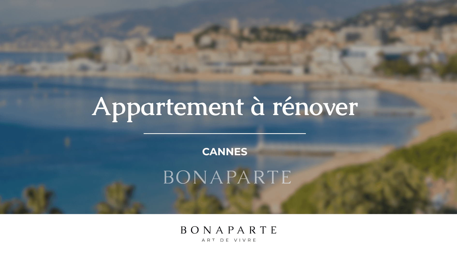 CANNES APPARTEMENT AVEC TERRASSE + GARAGE + CAVE