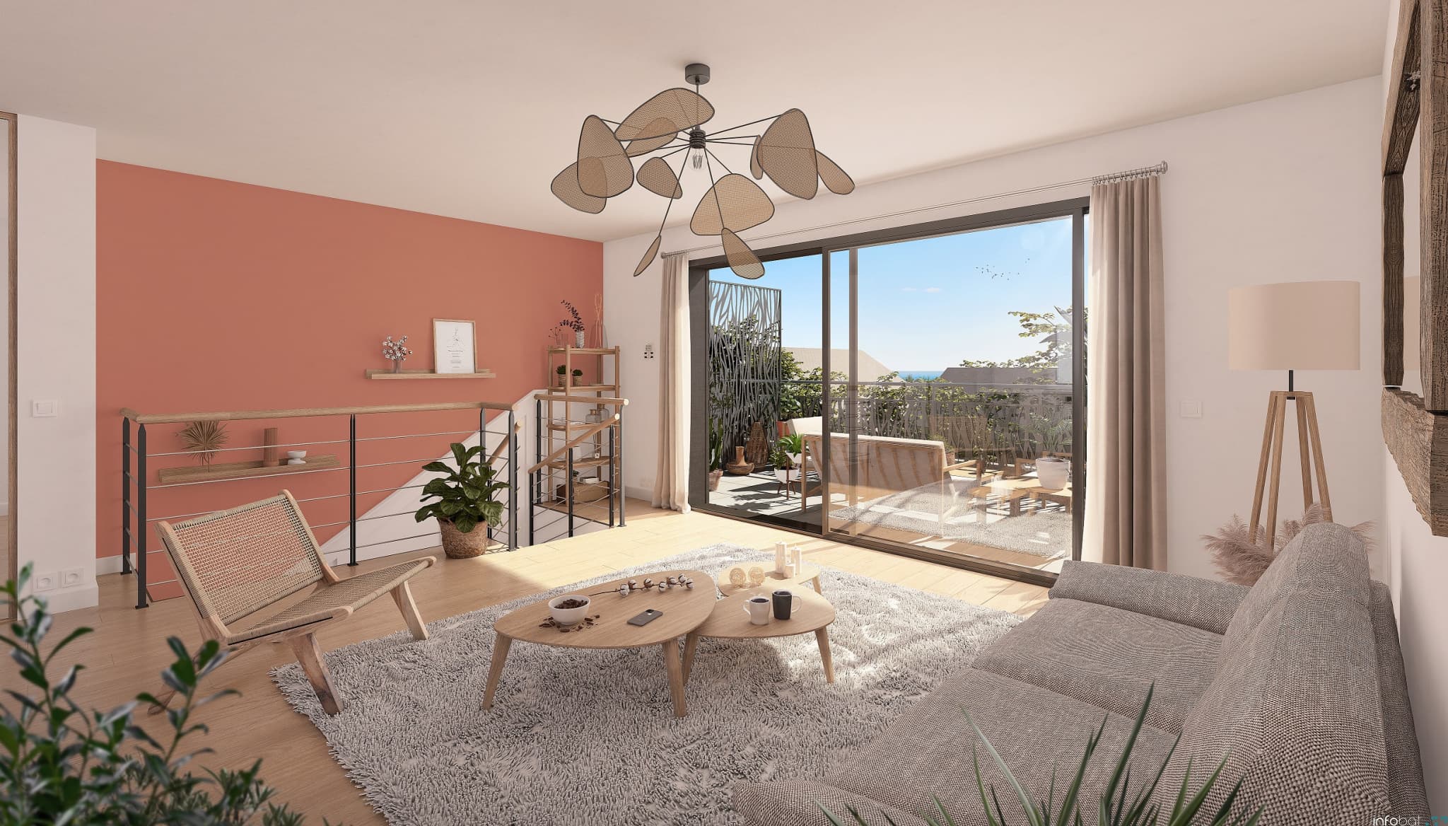 TREGUNC APPARTEMENT T3 GRAND BALCON
