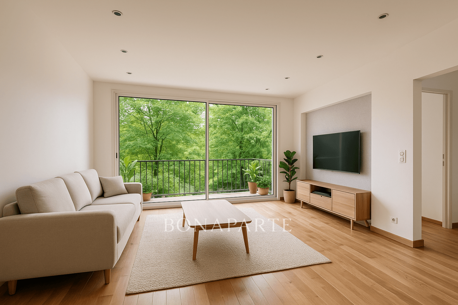 Trois pièces avec balcon sans vis à vis