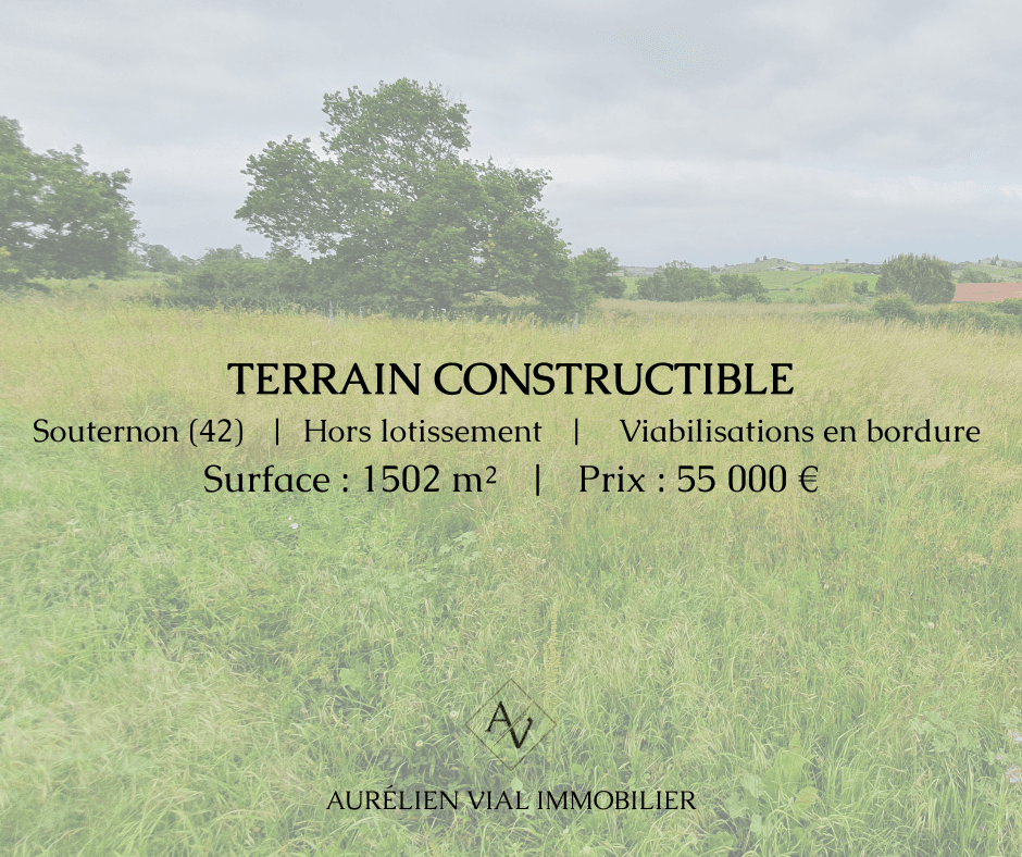 Grande parcelle de terrain à bâtir, au calme