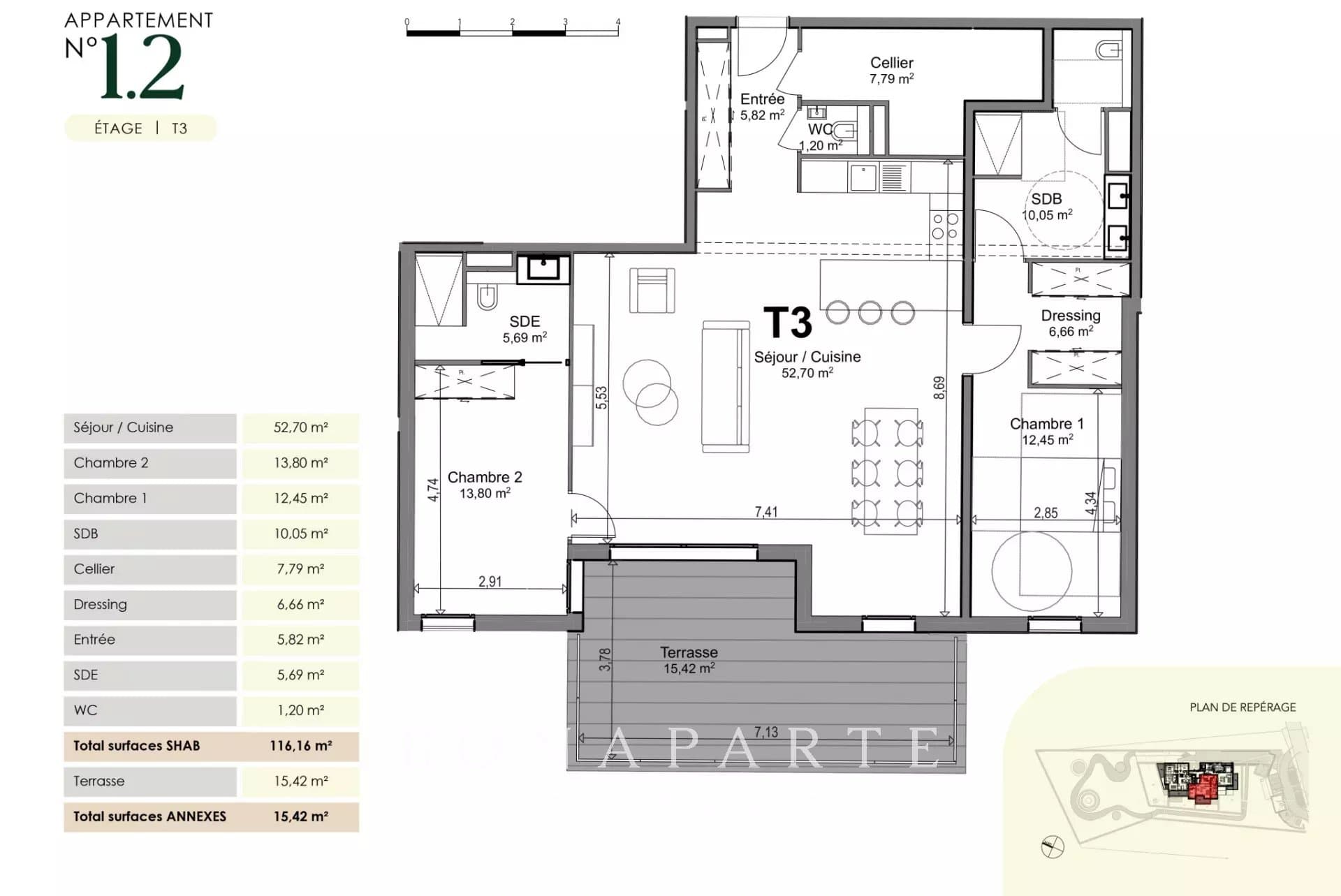 T3  116m² lumineux - Saint-Raphaël - Photo 4