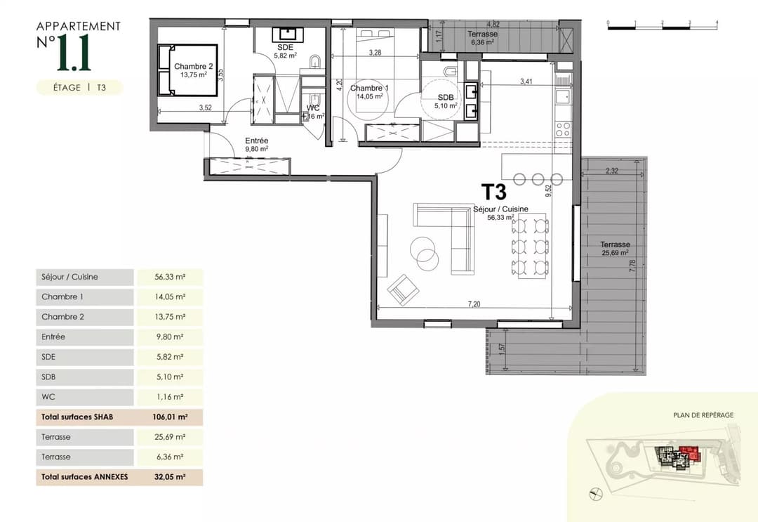 T3 avec double terrasse - Saint-Raphaël - Photo 9