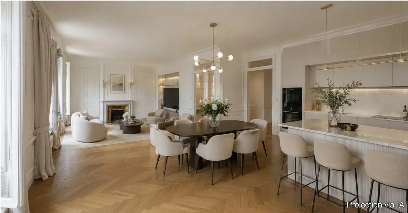 APPARTEMENT BOURGEOIS - LYON 6 - 131m² - EXPOSITION SUD et EST - Photo 4