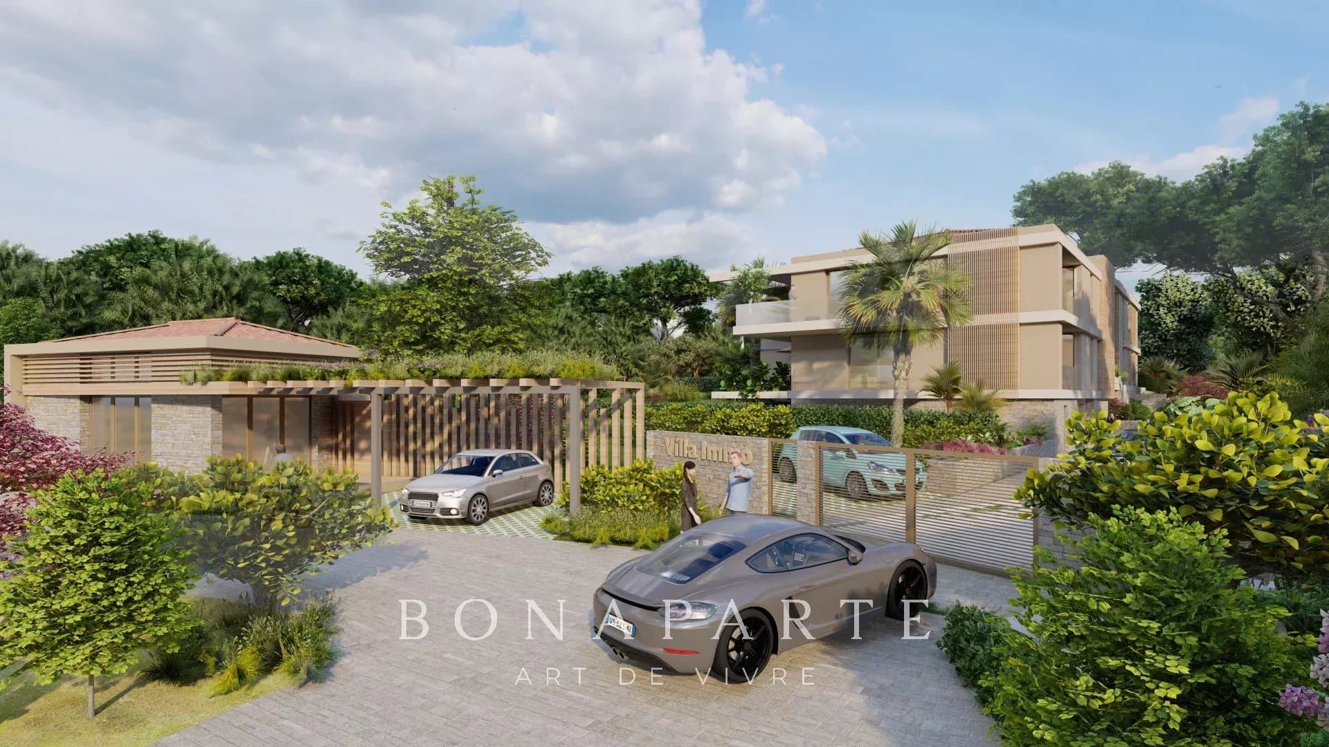 Appartement T3 luxueux de 84m² situé au rez-de-jardin + 37m² de terrasses + 156m² de jardin + garage double en