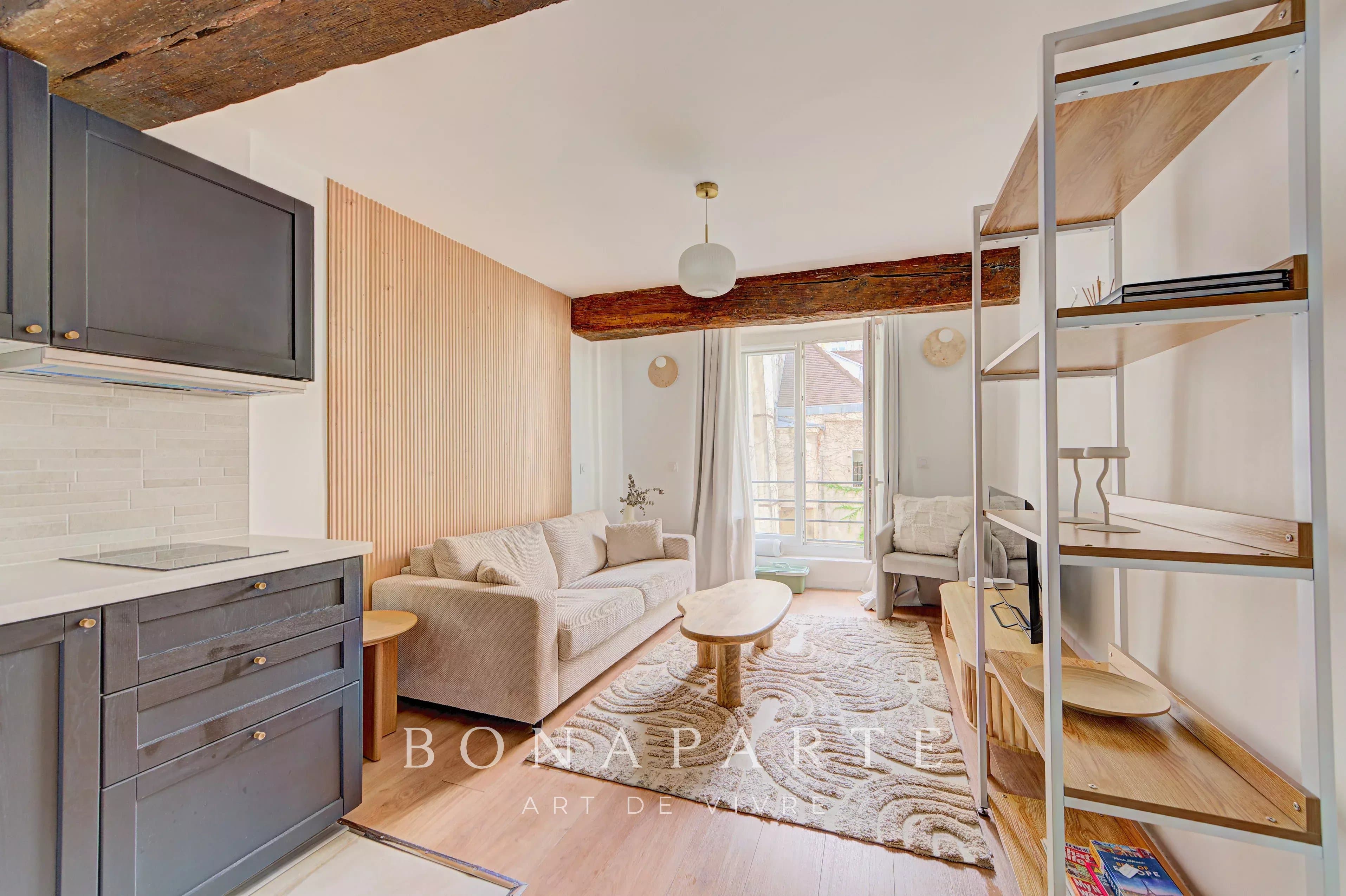 Rue des Canettes – Studio rénové – 25,27m²  – Calme sur cour - Photo 1