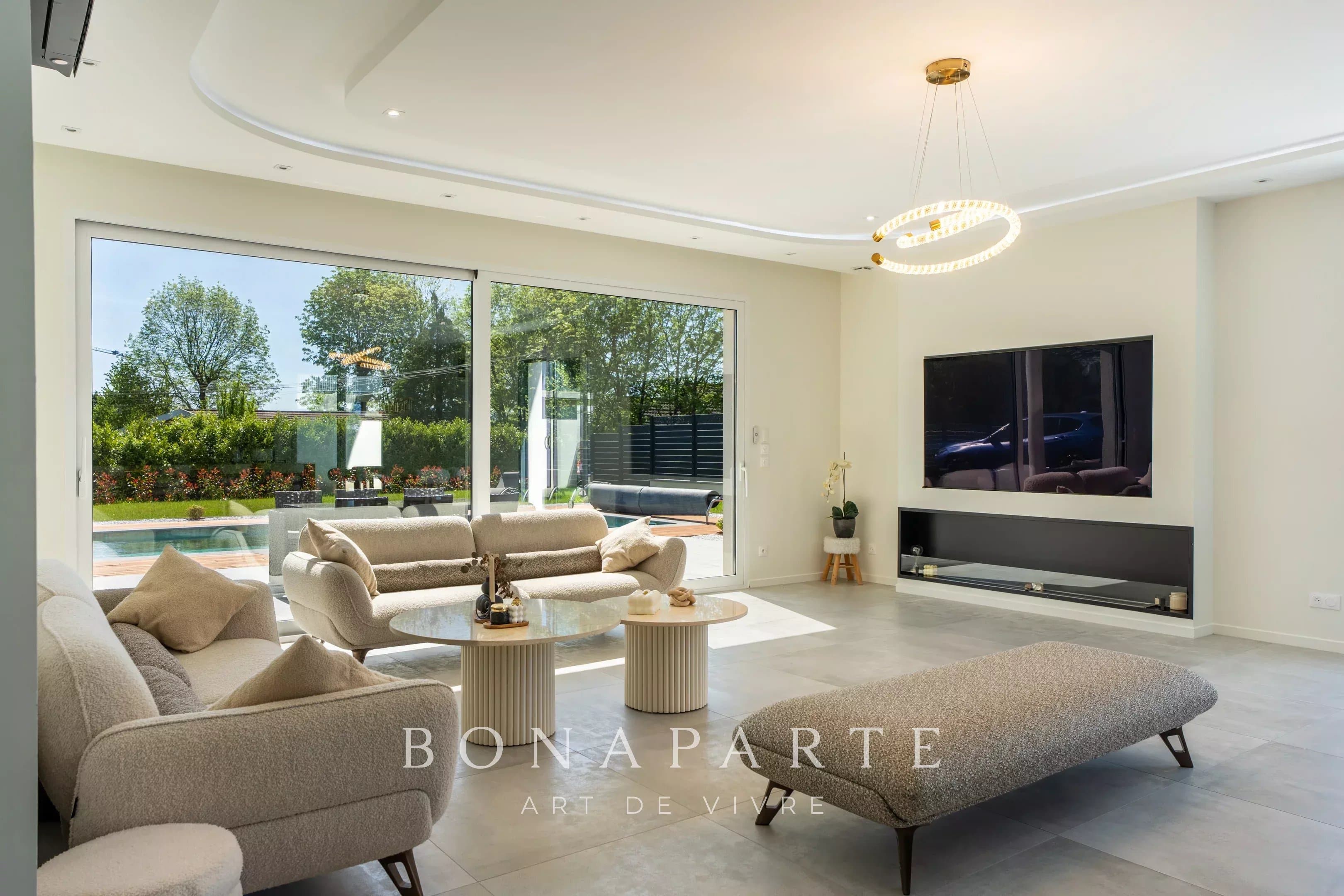 DIVONNE-LES-BAINS – MAISON CONTEMPORAINE DE PRESTIGE – PISCINE & POOL HOUSE - Photo 4