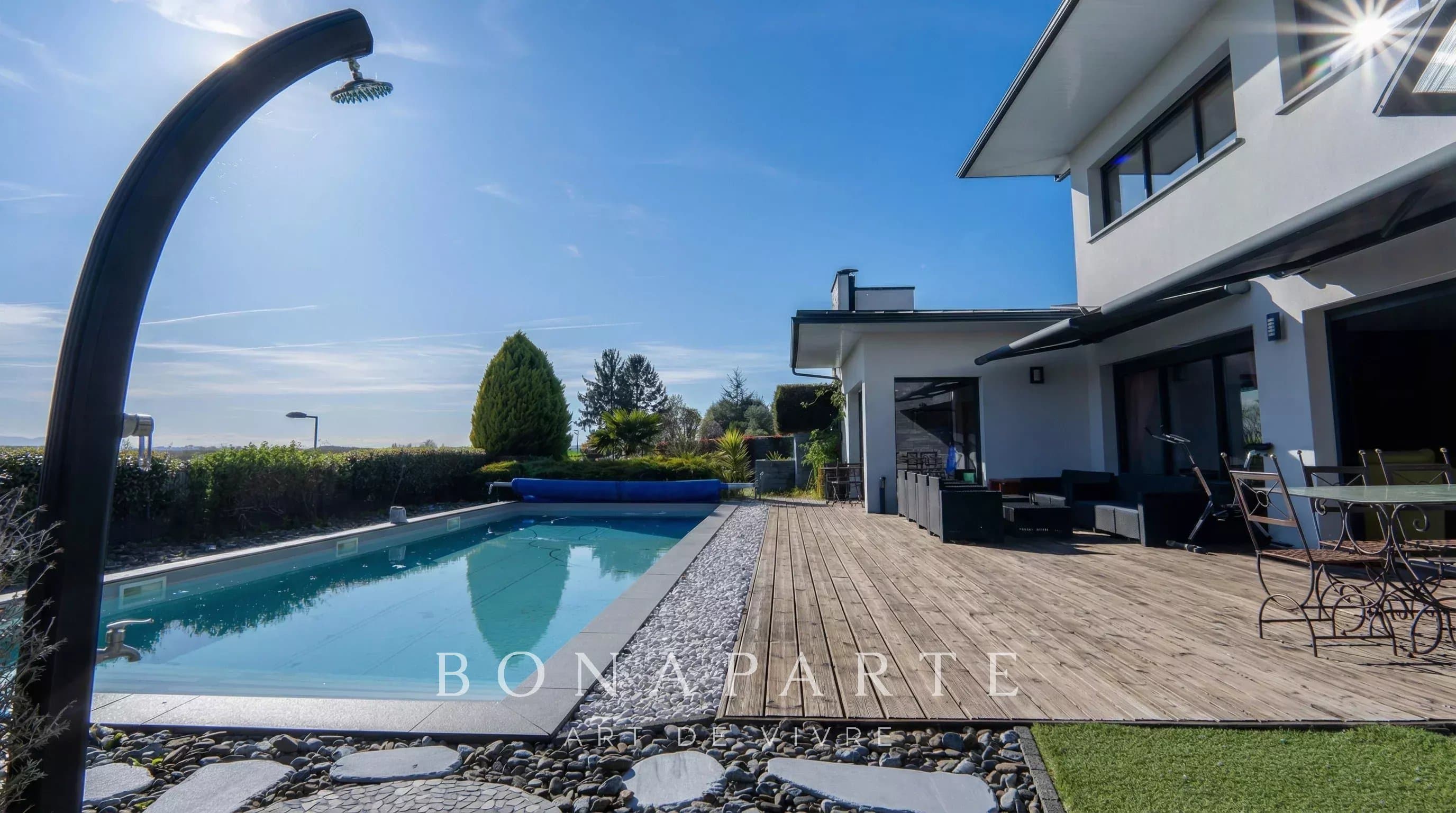PAU Nord / Serres-Castet – Villa contemporaine 317 m² – Vue Pyrénées panoramique - Photo 3