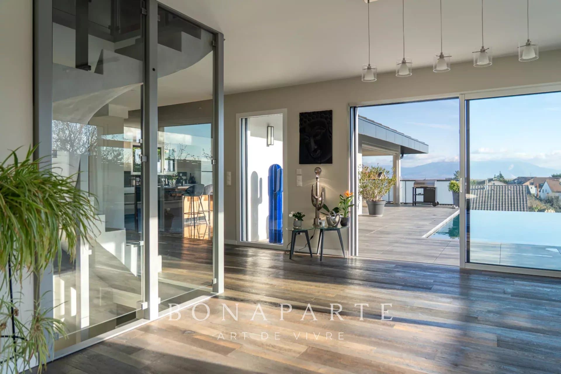 Divonne-les-Bains - Magnifique villa contemporaine avec piscine et vue Mont-Blanc - Photo 6