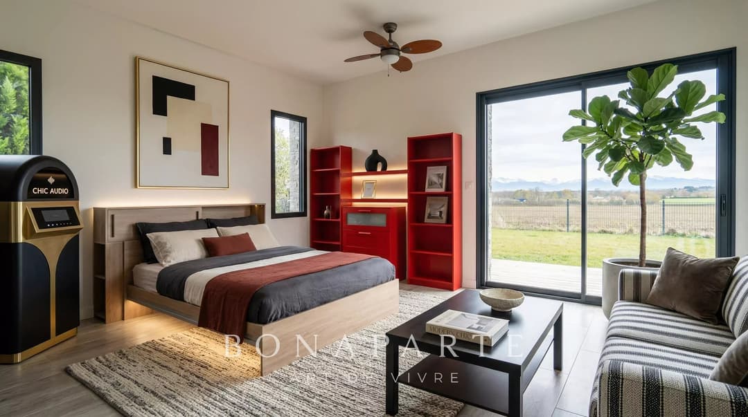 PAU Nord / Serres-Castet – Villa contemporaine 317 m² – Vue Pyrénées panoramique - Photo 10