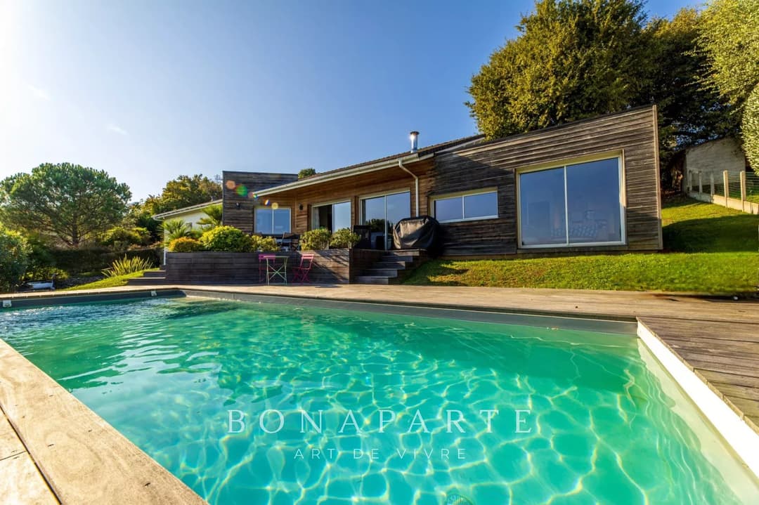 SERRES-CASTET – Contemporaine avec piscine et vue Pyrénées - Photo 2