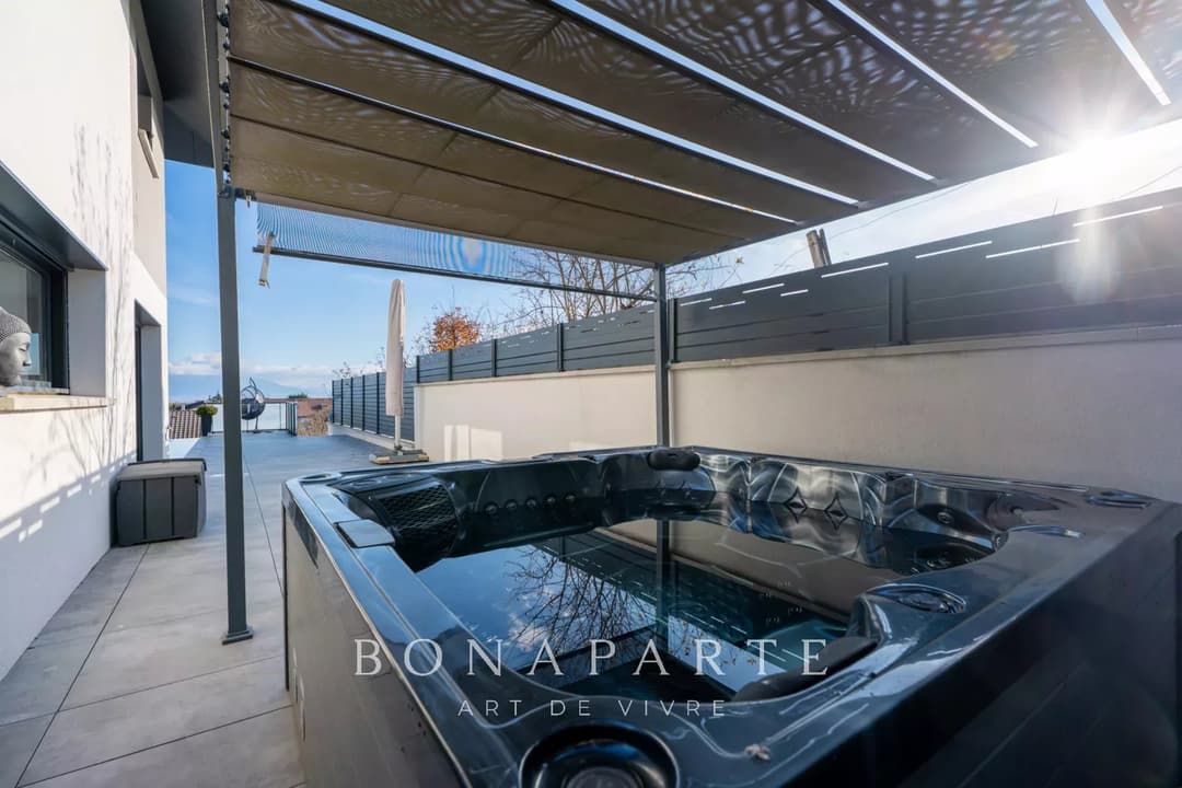 Divonne-les-Bains - Magnifique villa contemporaine avec piscine et vue Mont-Blanc - Photo 18