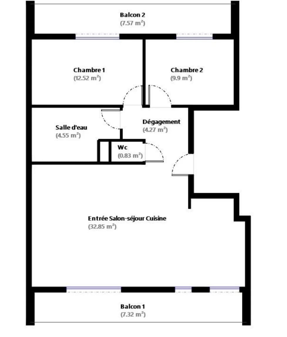 Trois pièces traversant avec balcons - Photo 18