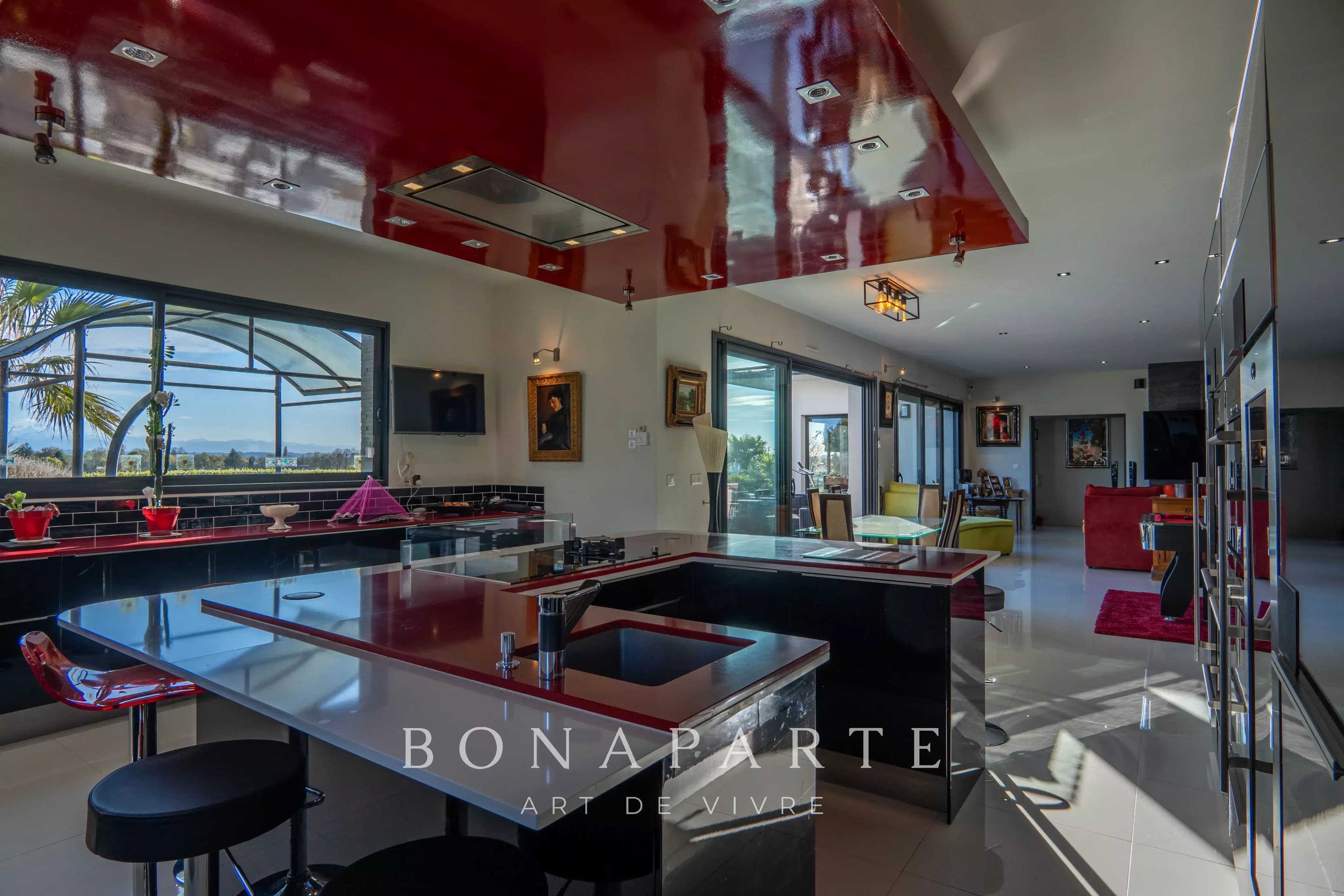 PAU Nord / Serres-Castet – Villa contemporaine 317 m² – Vue Pyrénées panoramique - Photo 6