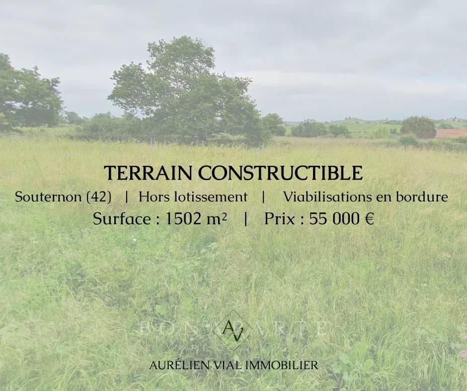 Grande parcelle de terrain à bâtir, au calme