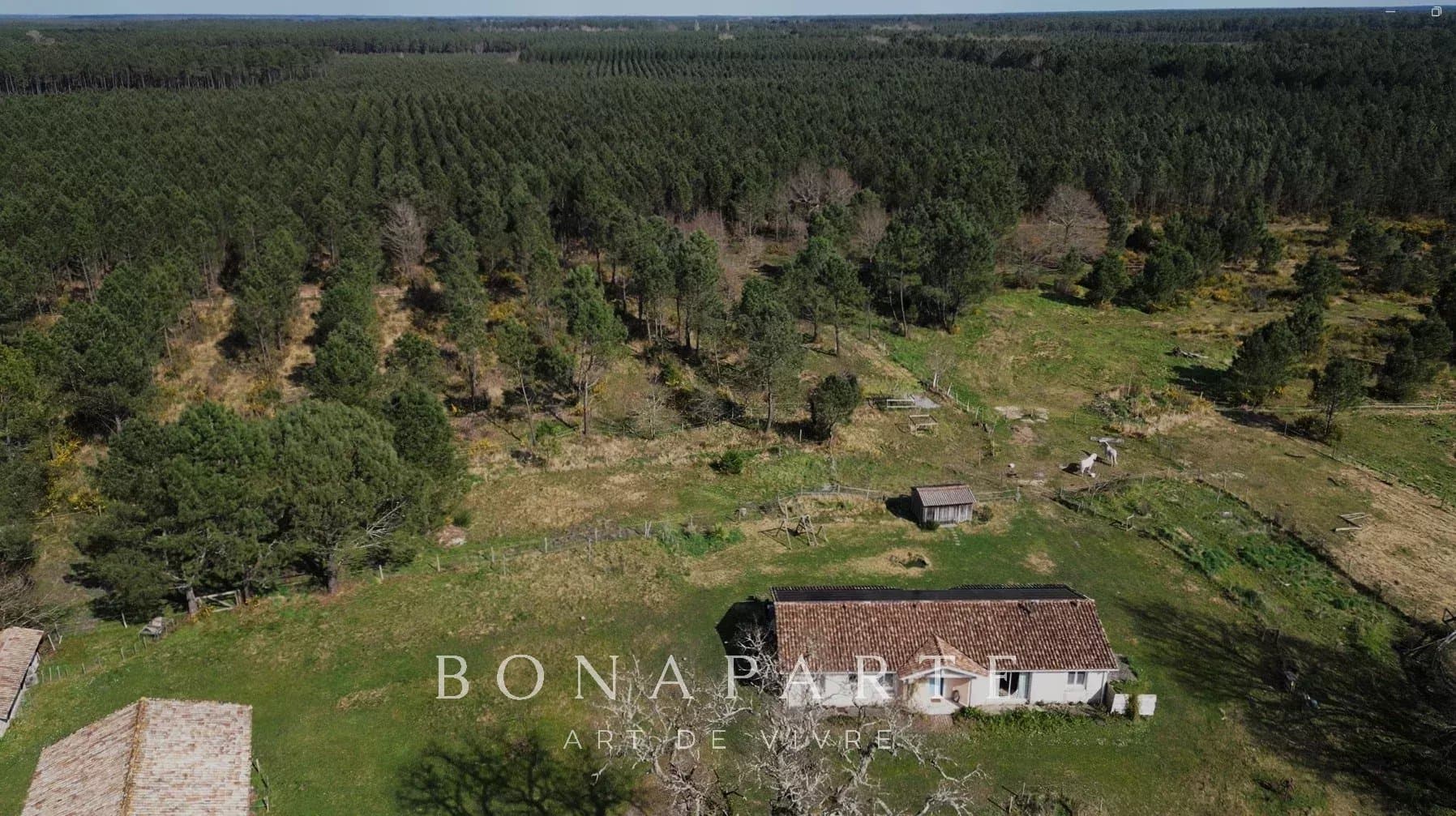 LE TEMPLE : PROPRIETE DE 18 HECTARES A 15 MINUTES DE LEGE ET DES PLAGES OCEANES