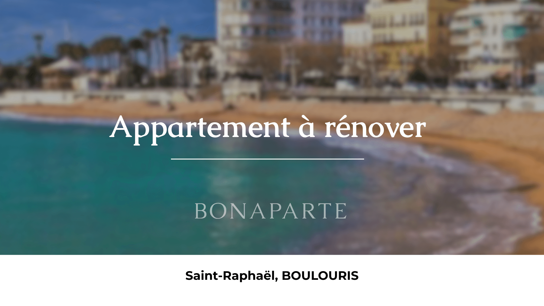 NOUVEAUTÉ BOULOURIS COEUR DE VILLE T3 + UN GARAGE + UNE PLAC