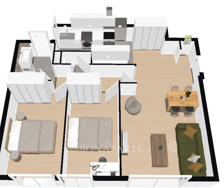 3 pièces Lamarck-Caulaincourt