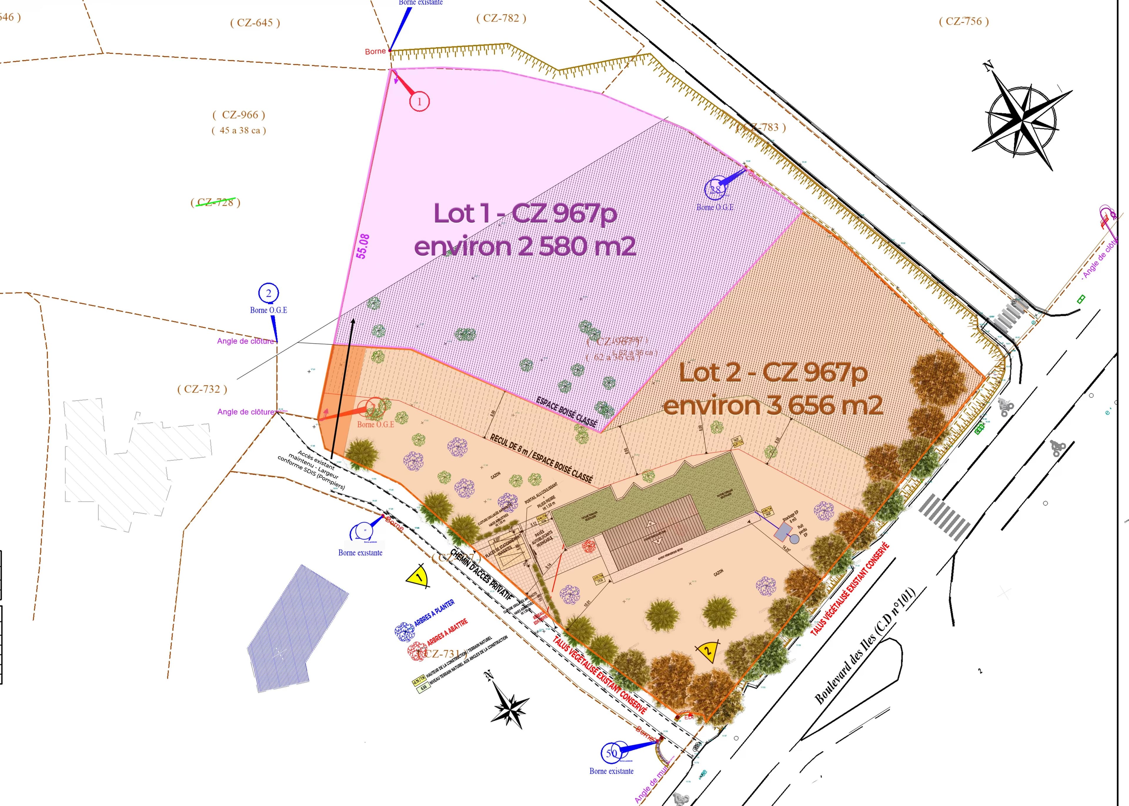 VANNES – VINCIN | TERRAIN CONSTRUCTIBLE 3 656 M² AVEC PERMIS PURGÉ - Photo 3